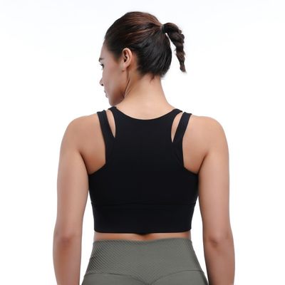 Naadloze racerback sport beha lichtgewicht voor hardlopen fietsen &amp; pilates