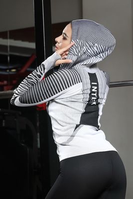 Full Zip Hoodie met lange mouwen Vocht wegnemen duimgaten Duurzame sport