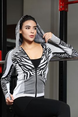 Full Zip Hoodie met lange mouwen Vocht wegnemen duimgaten Duurzame sport