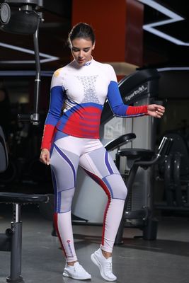 Vintage High-Waist Leggings Retro Patterns, Cotton Blend Throwback Stijl