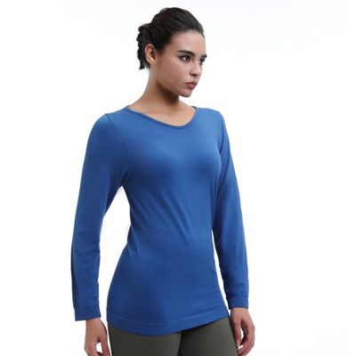 Ladies' Workout Long Sleeve Shirt Loose Fit Fleece Lining Winddicht Voor Outdoor Activiteiten