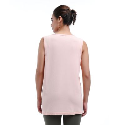 Plus Size Loose Fit Mesh Tank Zachte stof Geen oprijden &amp; Volledige dekking voor gebogen figuren